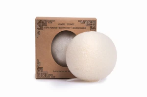 Natural KONJAC make-up removal sponge, round