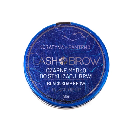 Czarne mydełko do brwi | Keratyna + Pantenol - mydło Lash Brow
