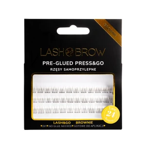 Rzęsy samoprzylepne NOMAKEUP BRĄZ Press&go KĘPKI 