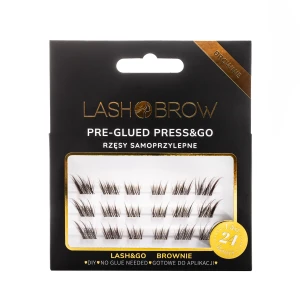 Rzęsy samoprzylepne brąz LASHY Press&go KĘPKI